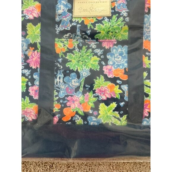 NWT Lilly Loves Disney Disney x Lilly Pulitzer Mickey & Minnie Mouse Canvas Tote - Picture 8 of 14